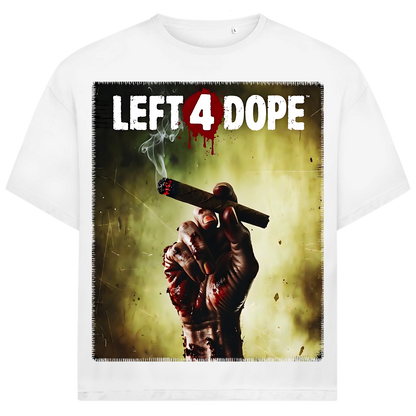 Left 4 Dope Left 4 Dead Zombie Joint Weed - Jack and Jones Oversize T-Shirt White