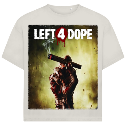 Left 4 Dope Left 4 Dead Zombie Joint Weed - Jack and Jones Oversize T-Shirt Egret