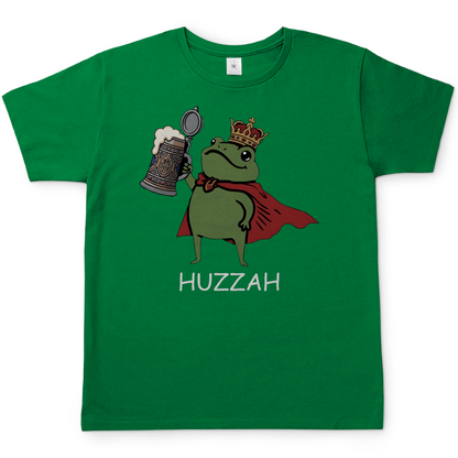 Froschkönig mit Bier HUZZAH - Herren T-Shirt Kelly Green
