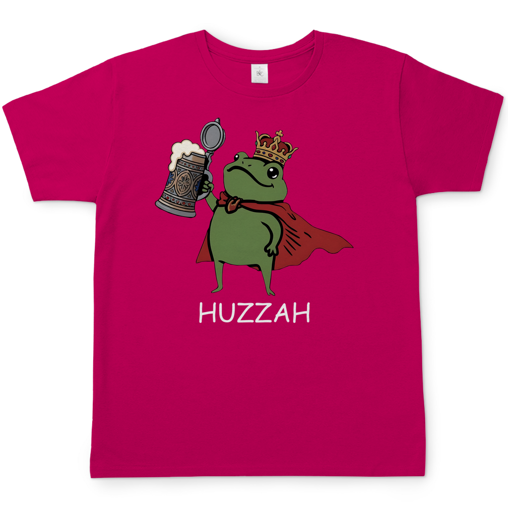 Froschkönig mit Bier HUZZAH - Herren T-Shirt Sorbet