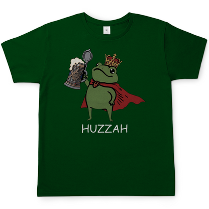 Froschkönig mit Bier HUZZAH - Herren T-Shirt Bottle Green