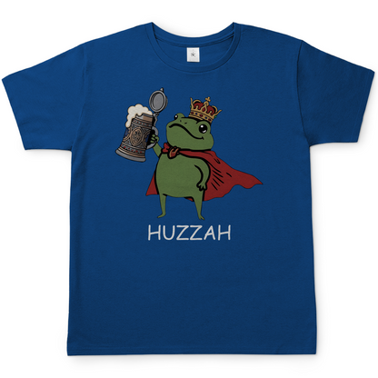 Froschkönig mit Bier HUZZAH - Herren T-Shirt Royal Blue
