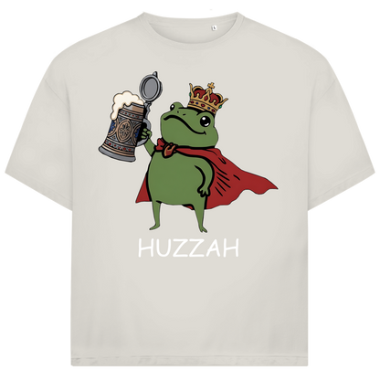 Froschkönig mit Bier HUZZAH - Jack and Jones Oversize T-Shirt Egret
