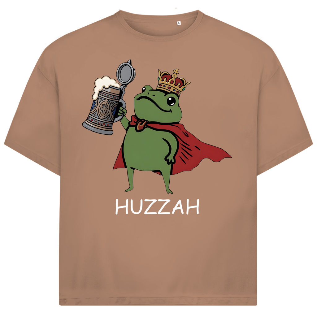Froschkönig mit Bier HUZZAH - Jack and Jones Oversize T-Shirt