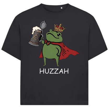 Froschkönig mit Bier HUZZAH - Jack and Jones Oversize T-Shirt Asphalt