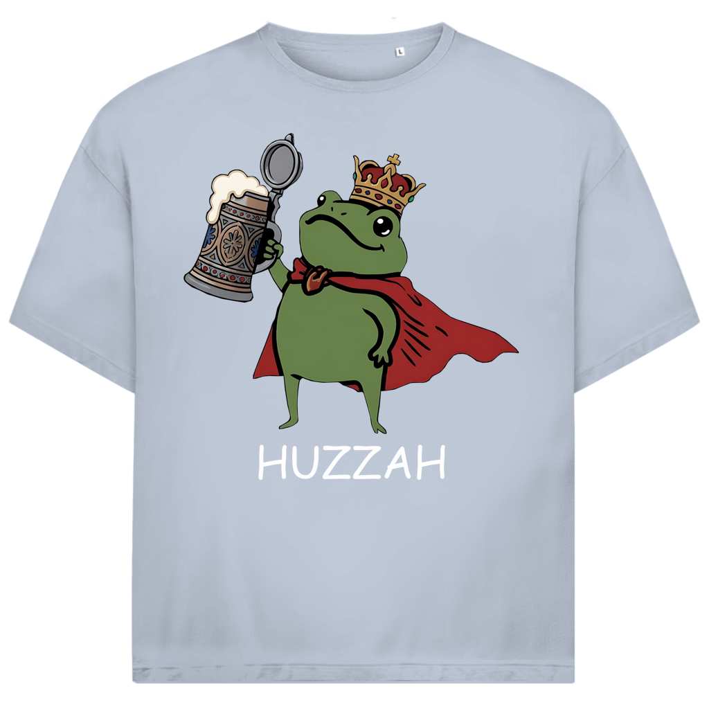 Froschkönig mit Bier HUZZAH - Jack and Jones Oversize T-Shirt