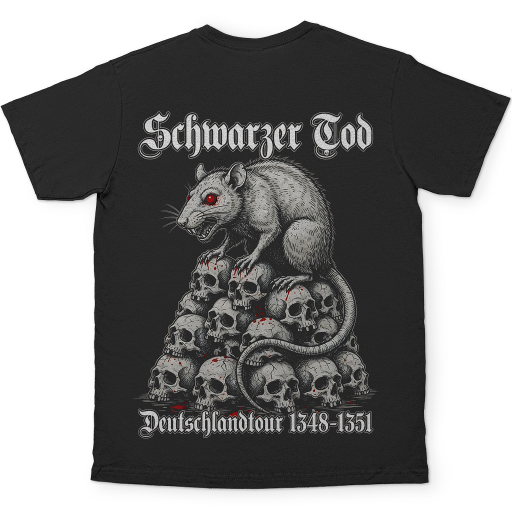 Schwarzer Tod Deutschlandtour 1348-1351 - Herren T-Shirt Black