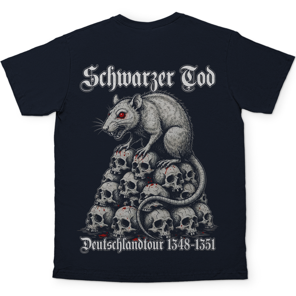 Schwarzer Tod Deutschlandtour 1348-1351 - Herren T-Shirt Navy