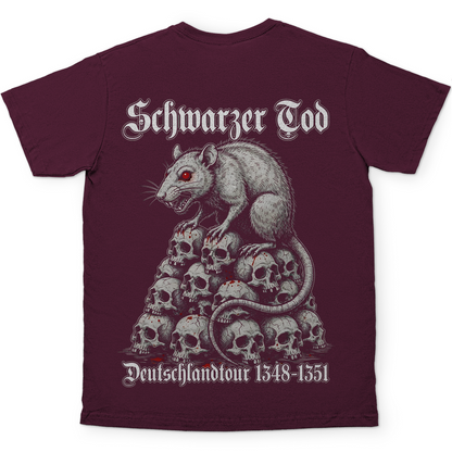 Schwarzer Tod Deutschlandtour 1348-1351 - Herren T-Shirt Burgundy