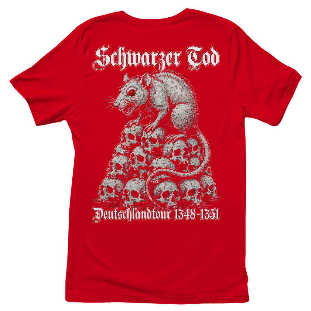 Schwarzer Tod Deutschlandtour 1348-1351 - Damen T-Shirt Red
