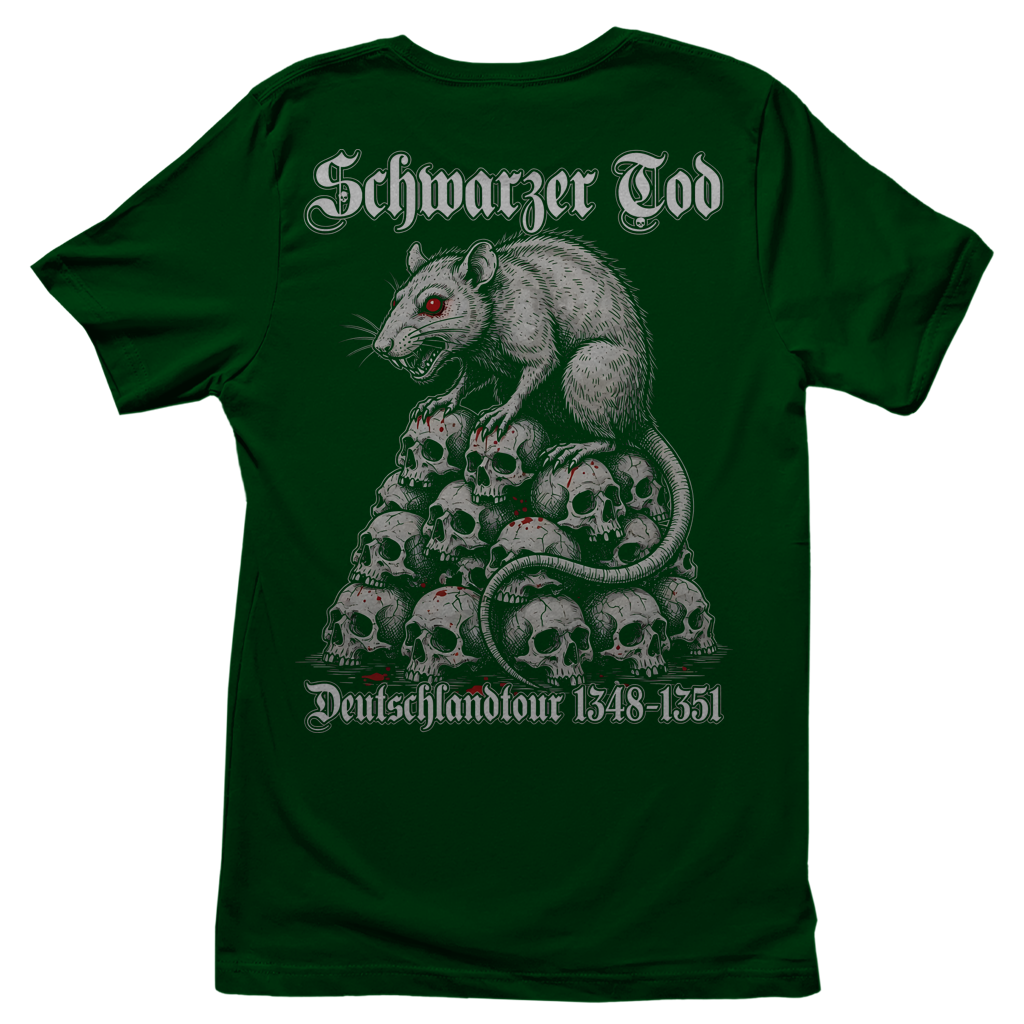 Schwarzer Tod Deutschlandtour 1348-1351 - Damen T-Shirt Bottle Green