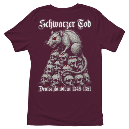 Schwarzer Tod Deutschlandtour 1348-1351 - Damen T-Shirt Burgundy