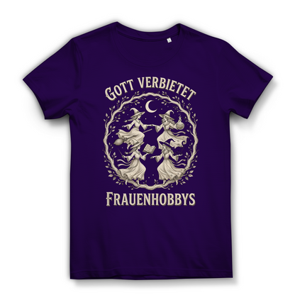 Gott verbietet Frauenhobbys Hexen - Damen Premium Bio T-Shirt Urban Purple