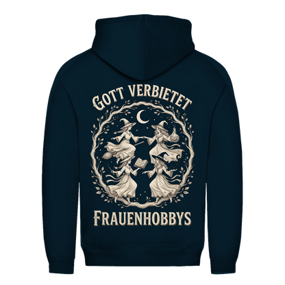 Gott verbietet Frauenhobbys Hexen - Damen Hoodie New French Navy