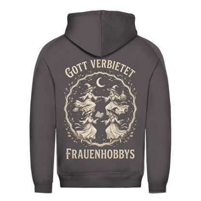 Gott verbietet Frauenhobbys Hexen - Damen Hoodie Charcoal (Heather)