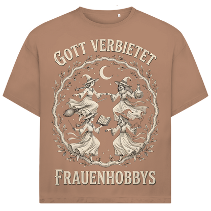 Gott verbietet Frauenhobbys Hexen - Jack and Jones Oversize T-Shirt Warm Taupe