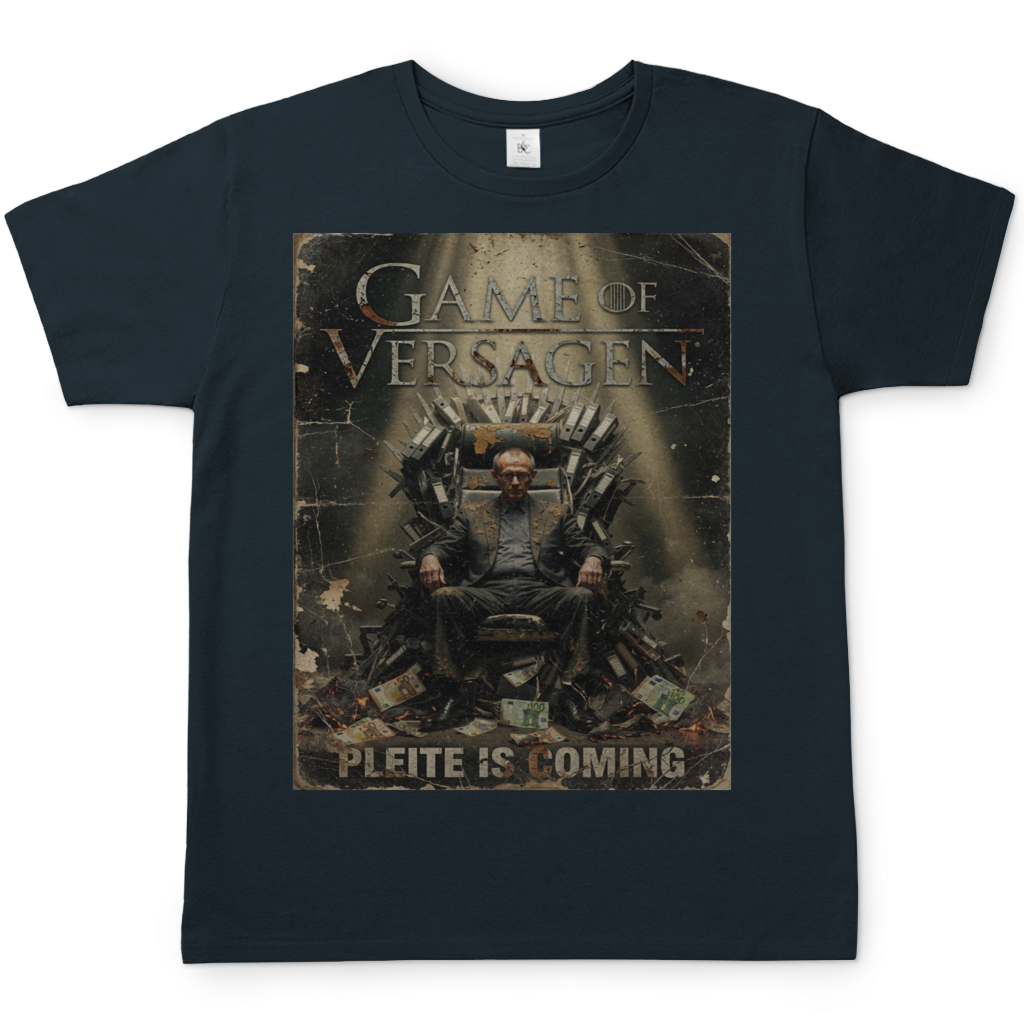 Game of Versagen Pleite is coming - Herren T-Shirt Dark Grey Solid