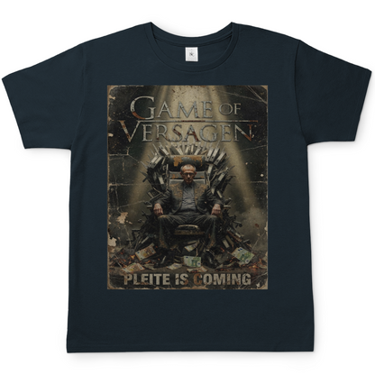 Game of Versagen Pleite is coming - Herren T-Shirt Dark Grey Solid