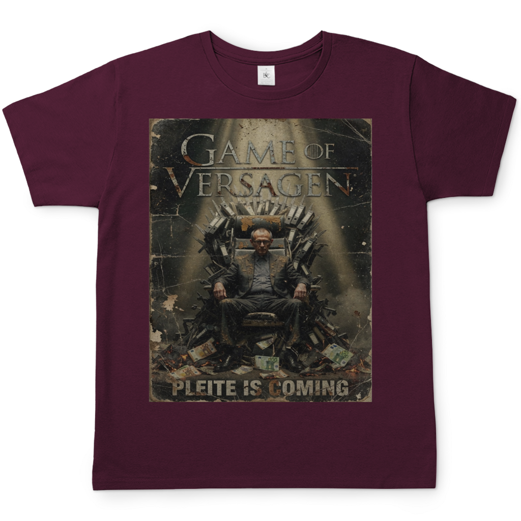 Game of Versagen Pleite is coming - Herren T-Shirt Burgundy