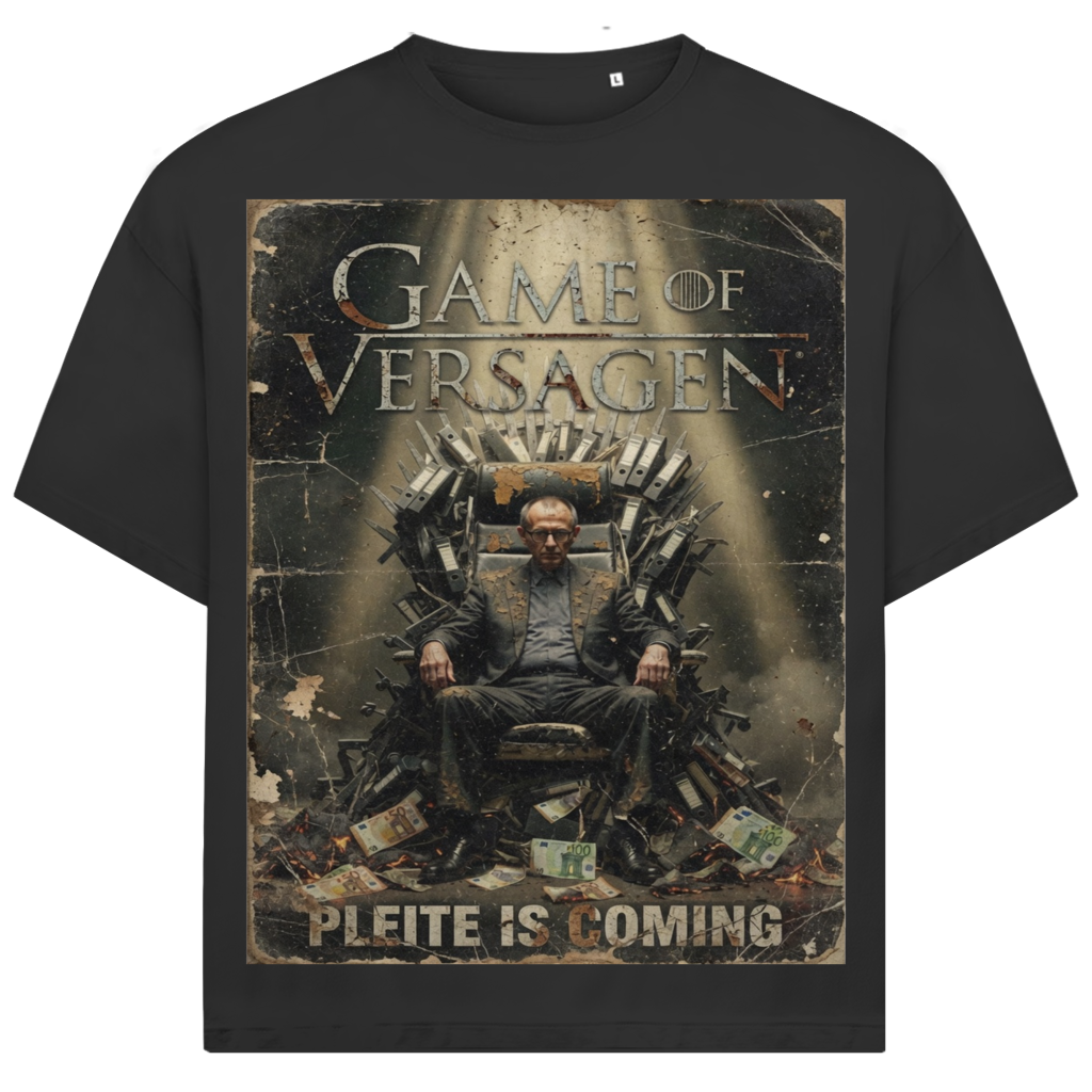 Game of Versagen Pleite is coming - Jack and Jones Oversize T-Shirt Black