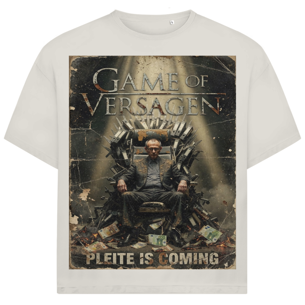 Game of Versagen Pleite is coming - Jack and Jones Oversize T-Shirt Egret
