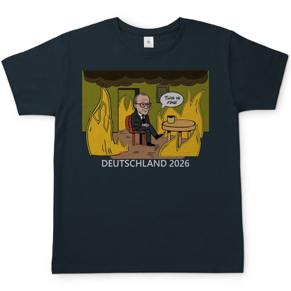 This is Fine Bundeskanzler Deutschland 2026 Meme - Herren T-Shirt Dark Grey Solid