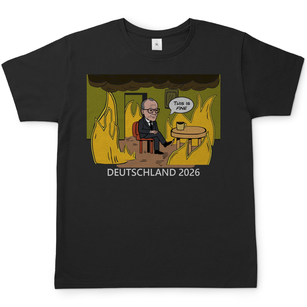 This is Fine Bundeskanzler Deutschland 2026 Meme - Herren T-Shirt Black