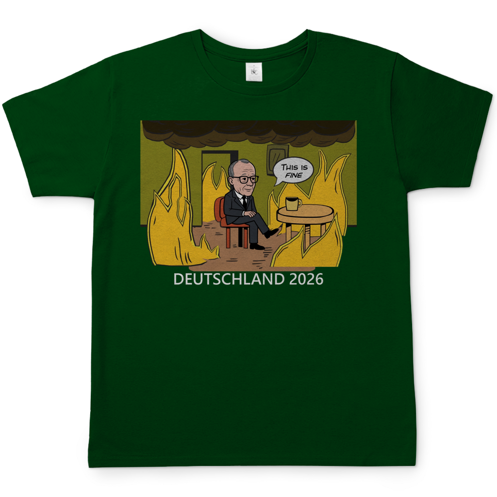 This is Fine Bundeskanzler Deutschland 2026 Meme - Herren T-Shirt Bottle Green
