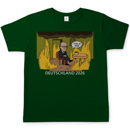 This is Fine Bundeskanzler Deutschland 2026 Meme - Herren T-Shirt Bottle Green