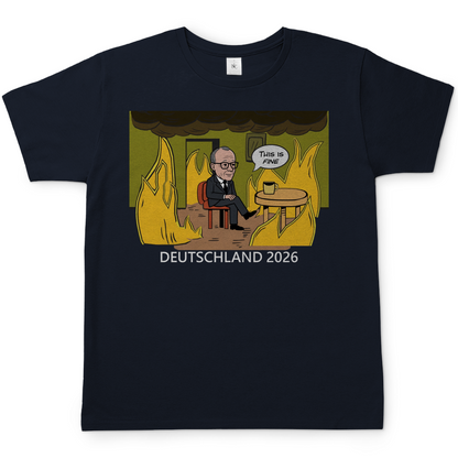 This is Fine Bundeskanzler Deutschland 2026 Meme - Herren T-Shirt Navy