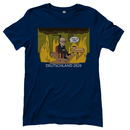 This is Fine Bundeskanzler Deutschland 2026 Meme - Damen T-Shirt Navy