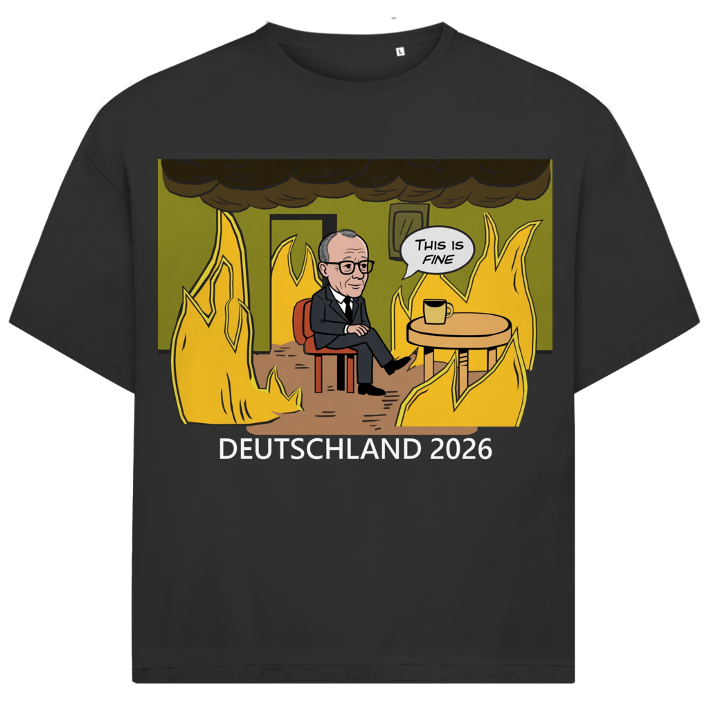 This is Fine Bundeskanzler Deutschland 2026 Meme - Jack and Jones Oversize T-Shirt Black
