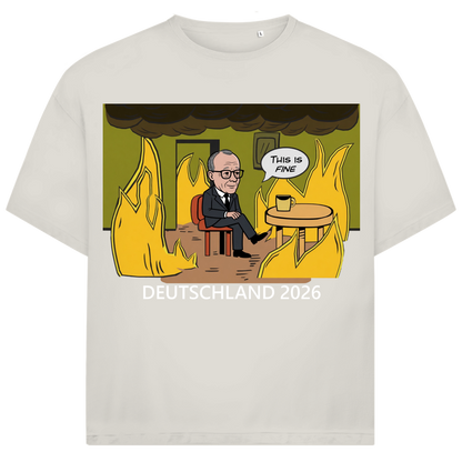 This is Fine Bundeskanzler Deutschland 2026 Meme - Jack and Jones Oversize T-Shirt Egret