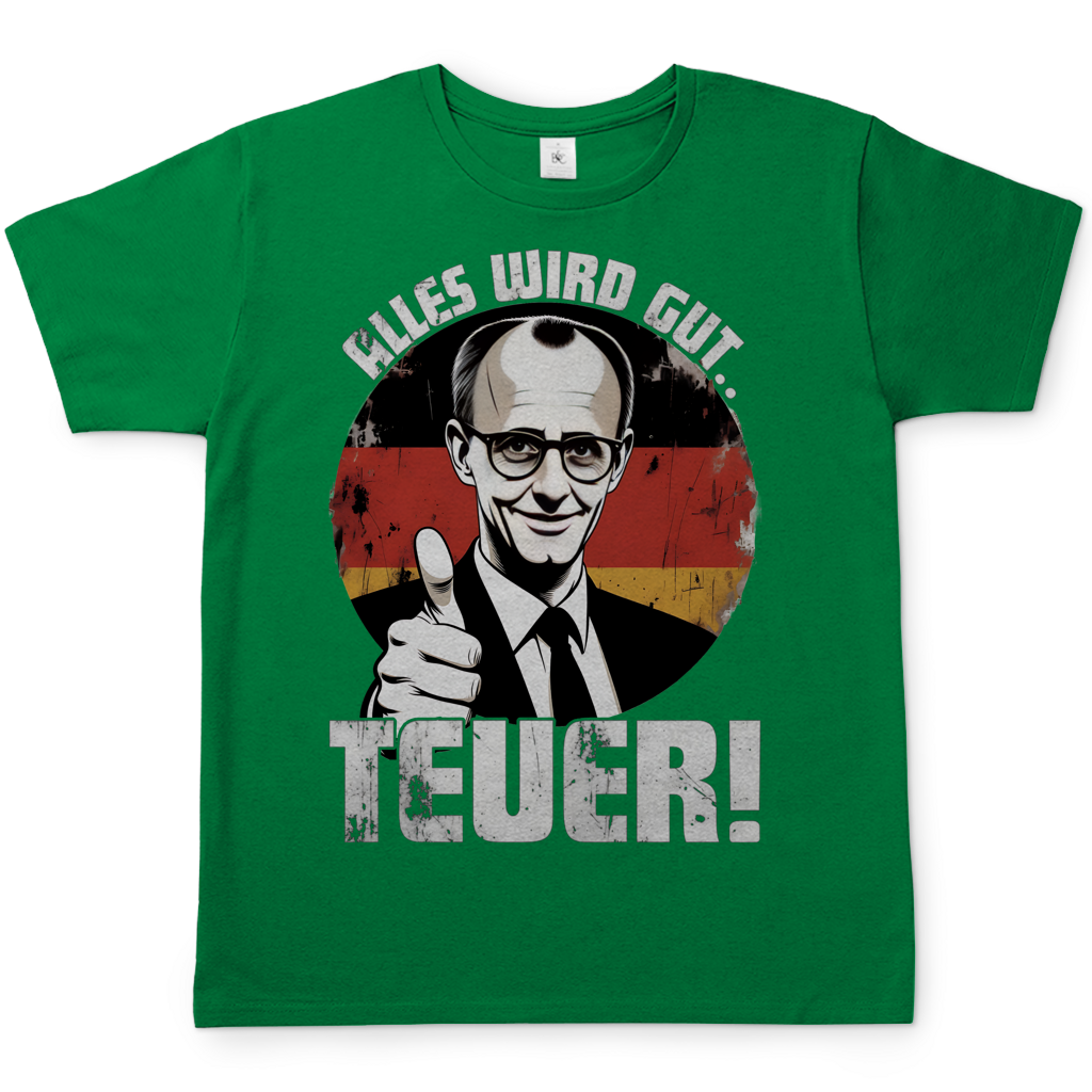 Alles wird gut Teuer - Herren T-Shirt Kelly Green