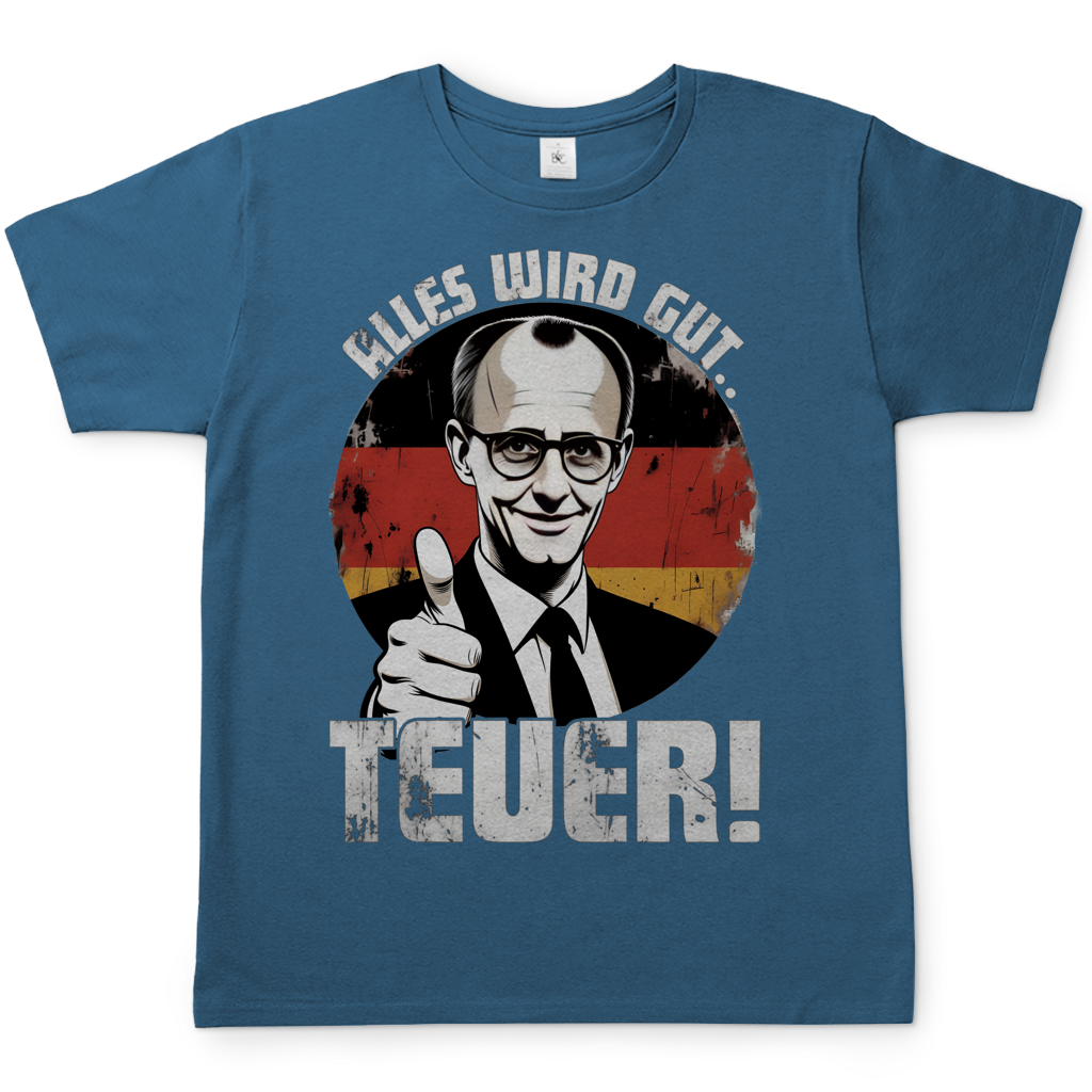 Alles wird gut Teuer - Herren T-Shirt Stone Blue
