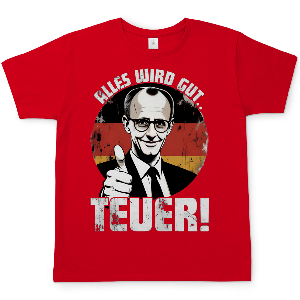 Alles wird gut Teuer - Herren T-Shirt Red