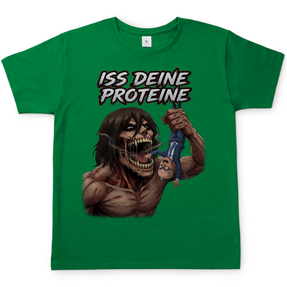 Iss deine Proteine Attack on Titan Merz - Herren T-Shirt Kelly Green
