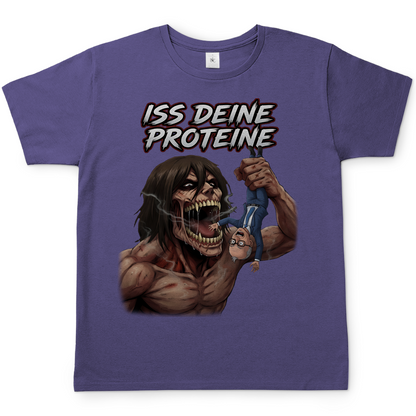Iss deine Proteine Attack on Titan Merz - Herren T-Shirt Millennial Lilac