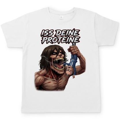 Iss deine Proteine Attack on Titan Merz - Herren T-Shirt White