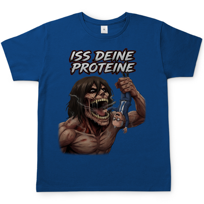 Iss deine Proteine Attack on Titan Merz - Herren T-Shirt Royal Blue