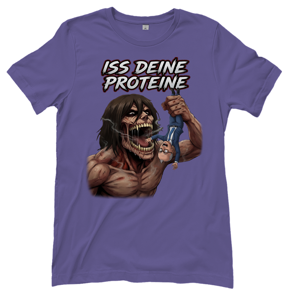 Iss deine Proteine Attack on Titan Merz - Damen T-Shirt Millennial Lilac