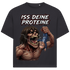 Iss deine Proteine Attack on Titan Merz - Jack and Jones Oversize T-Shirt Asphalt
