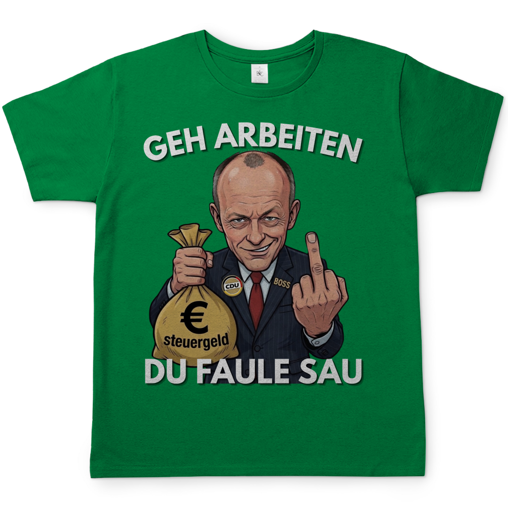 Geh arbeiten du faule Sau - Herren T-Shirt Kelly Green