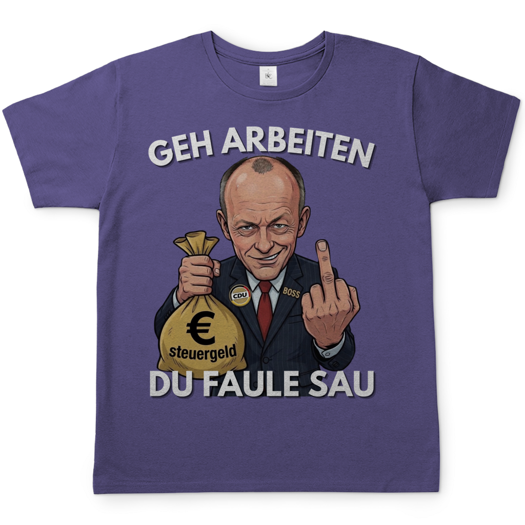 Geh arbeiten du faule Sau - Herren T-Shirt Millennial Lilac