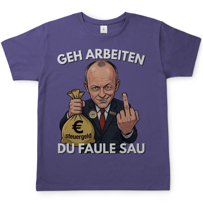 Geh arbeiten du faule Sau - Herren T-Shirt Millennial Lilac
