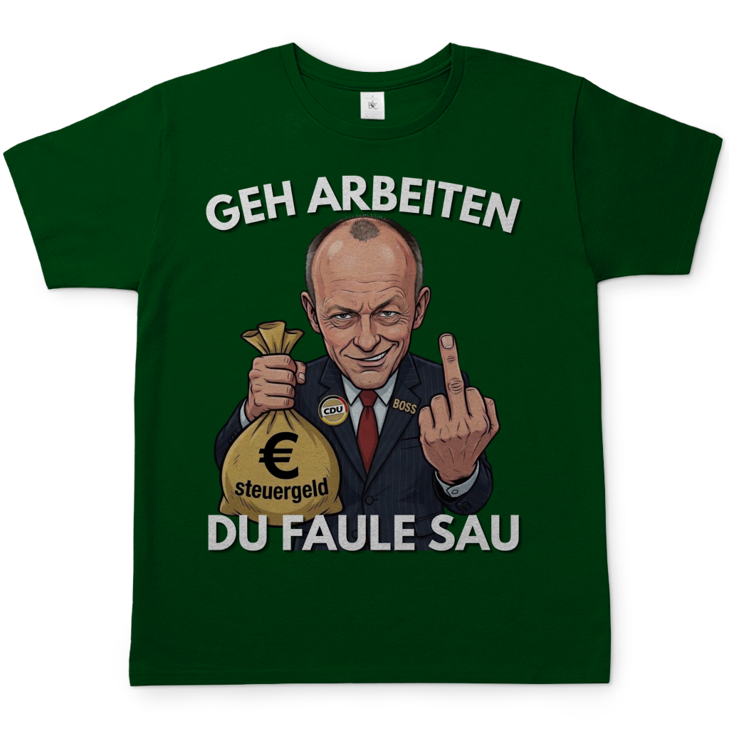 Geh arbeiten du faule Sau - Herren T-Shirt Bottle Green