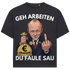 Geh arbeiten du faule Sau - Jack and Jones Oversize T-Shirt Asphalt