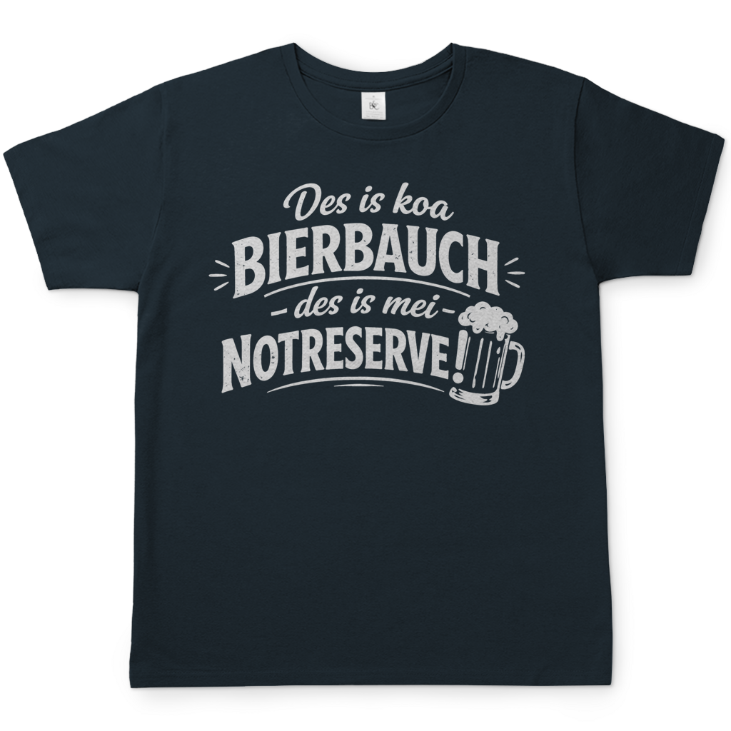 Des is koa Bierbauch des is mei Notreserve - Herren T-Shirt Dark Grey Solid