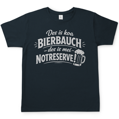 Des is koa Bierbauch des is mei Notreserve - Herren T-Shirt Dark Grey Solid