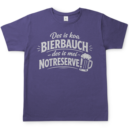 Des is koa Bierbauch des is mei Notreserve - Herren T-Shirt Millennial Lilac